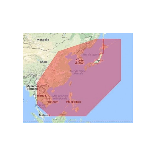 C-Map Max Megawide pour Adrena AS-M001 Vietnam, China, Taiwan, Phil., KR, Japan