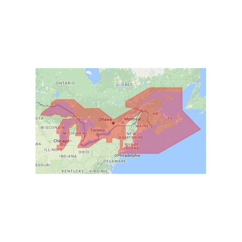 C-Map Max Wide pour Adrena NA-M026 Great Lakes, North East Coast & Appr.