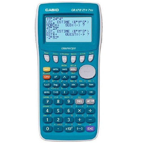 Casio GRAPH 25 Pro avec logiciel de navigation astronomique Navastro