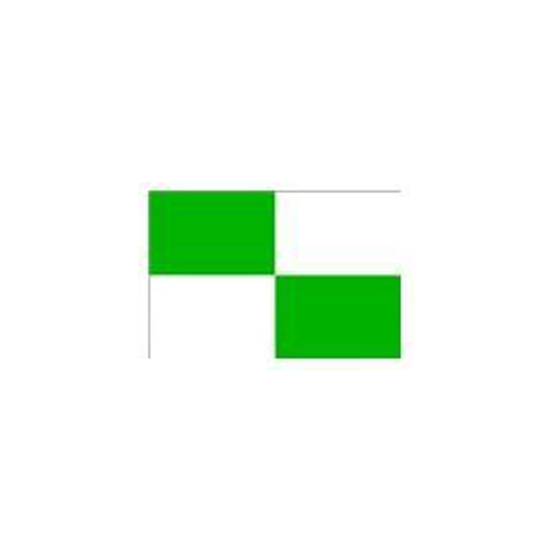 Pavillon damier vert / blanc - 30 x 45 cm