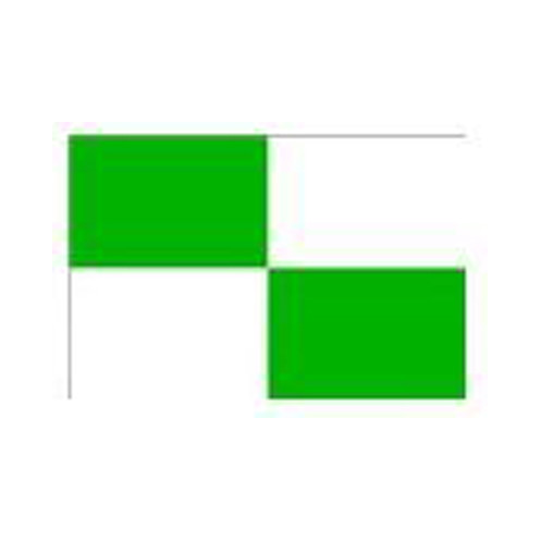 Pavillon damier vert / blanc - 30 x 45 cm