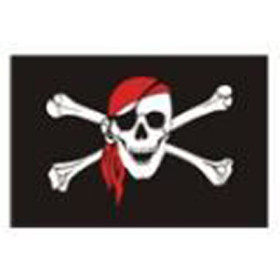 Crane and bandana pirate flag