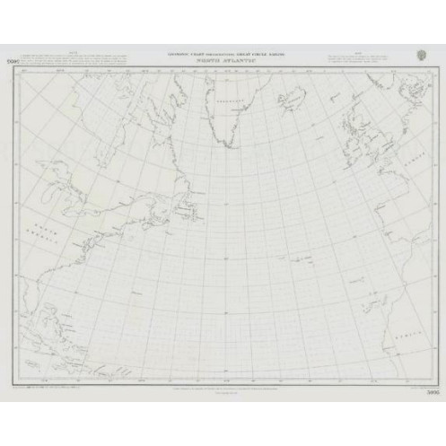 Admiralty - 5095 - Notrh Atlantic Ocean - gnomonic chart