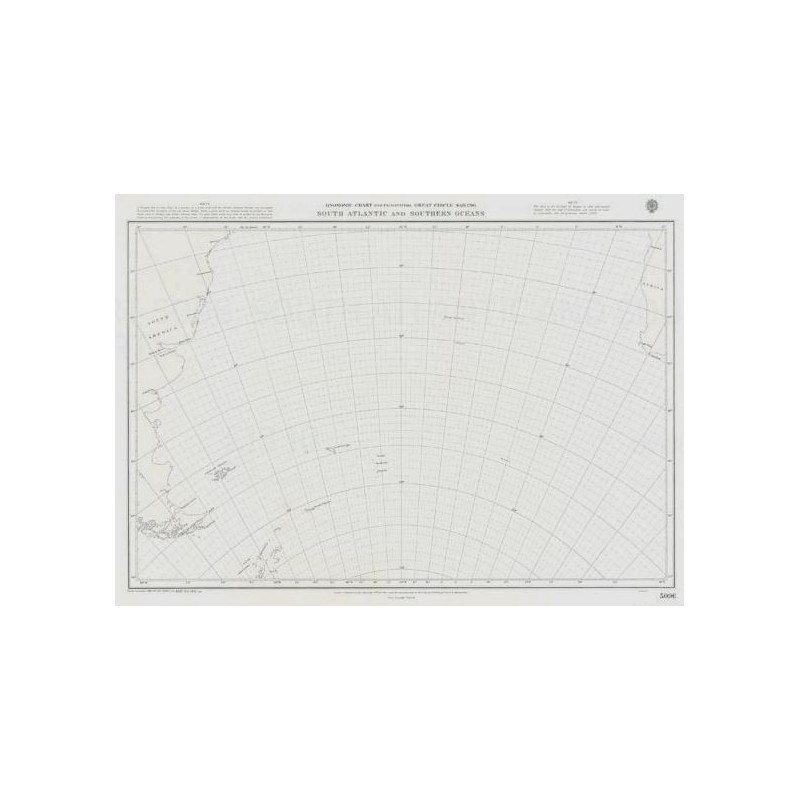 Admiralty - 5096 - South Atlantic and southern Oceans - gnomonic chart