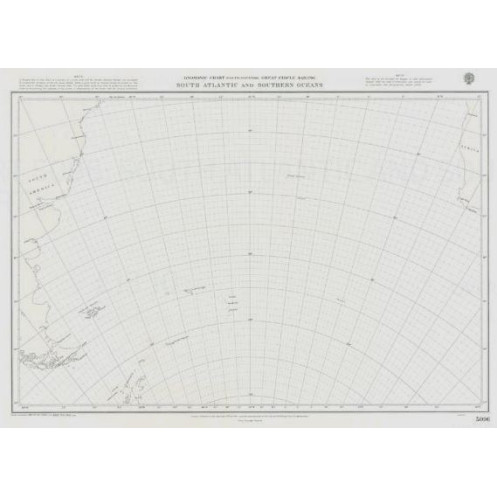 Admiralty - 5096 - South Atlantic and southern Oceans - gnomonic chart