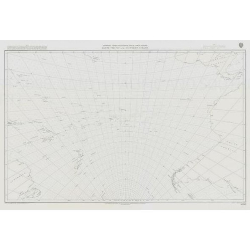 Admiralty - 5098 - South Pacific and southern oceans - gnomonic chart