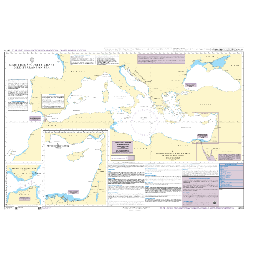 Admiralty - Q6110 - Maritime Security Chart - Mediterranean Sea Admiralty - Q6110 - Maritime Security Chart - Mediterranean Sea