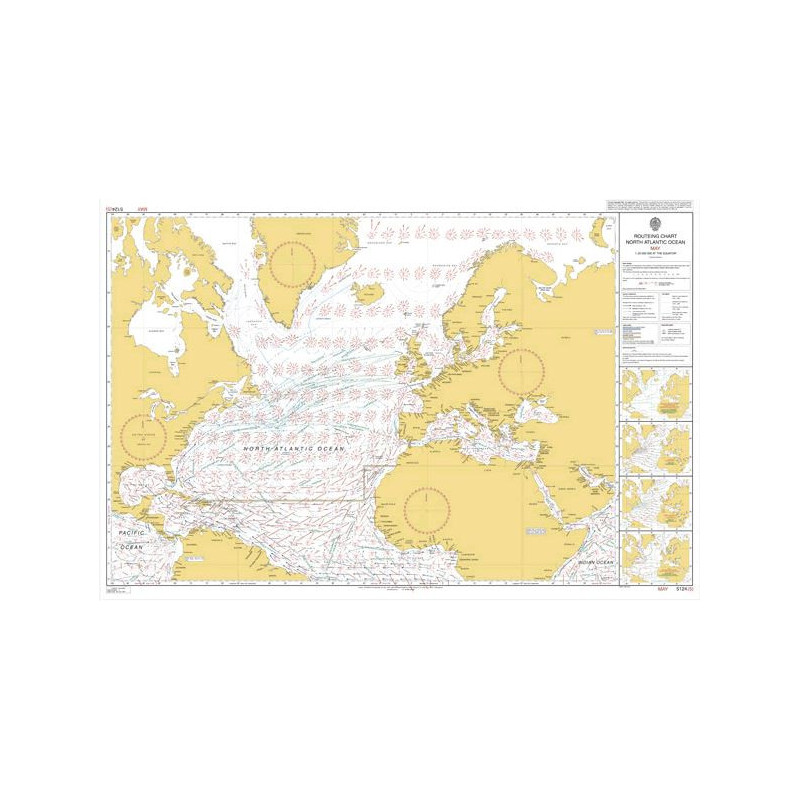 Admiralty - 5124 - planning chart - Routeing - North Atlantic Ocean