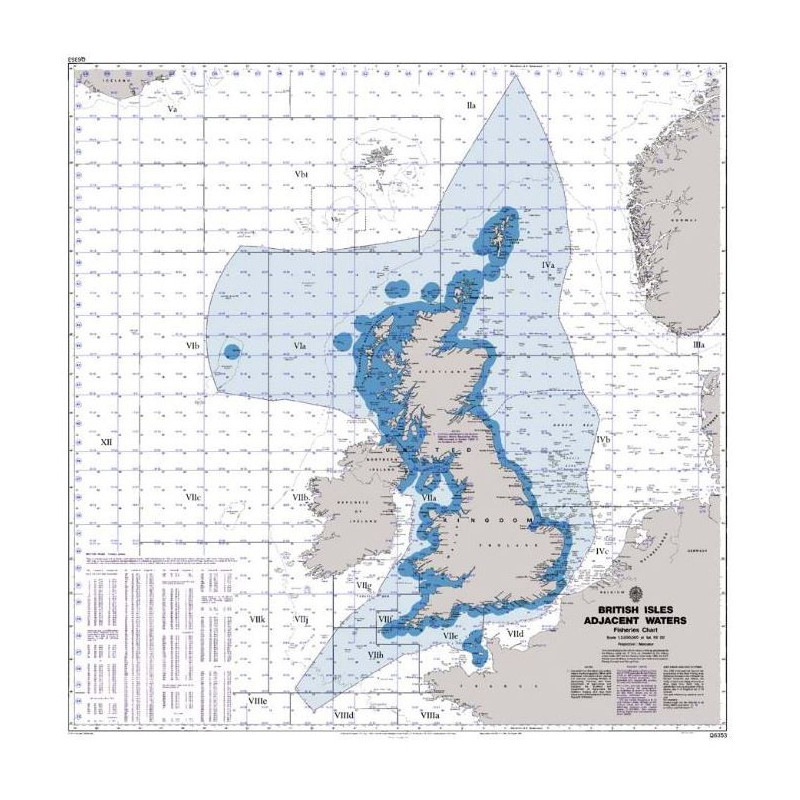 Admiralty - Q6353 - Fisheries Chart - British Isles