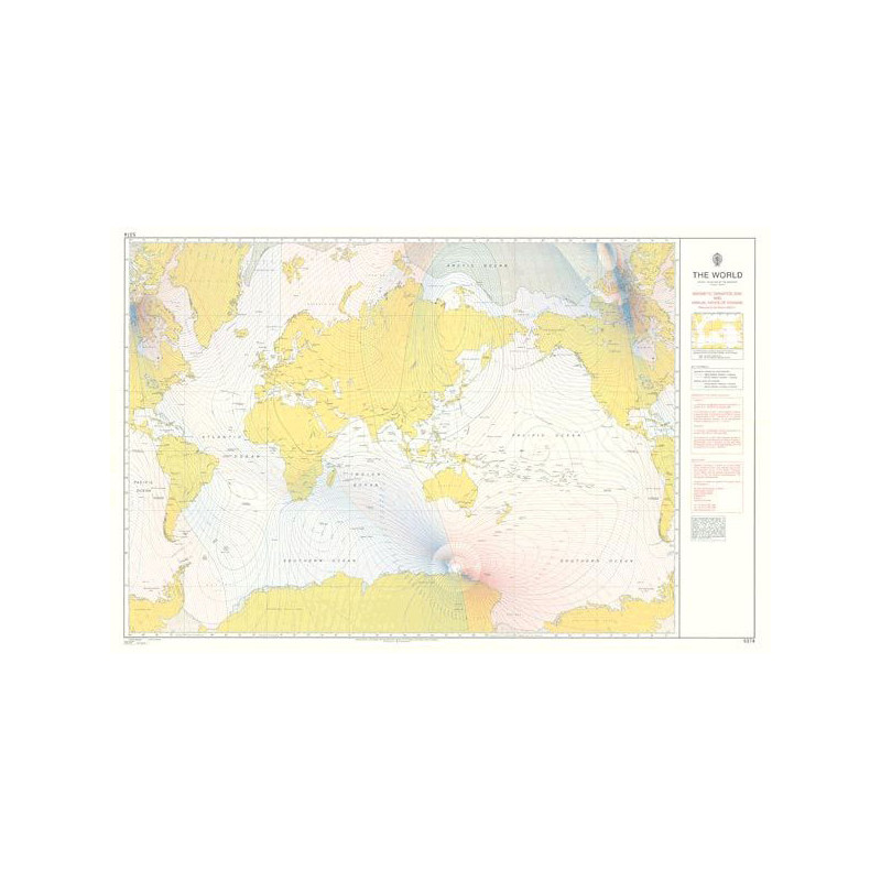 Admiralty - 5374 - Magnetic declination chart