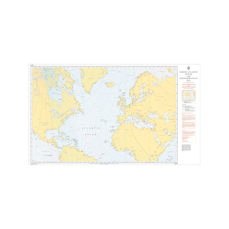 Admiralty - 5375 - Magnetic declination chart