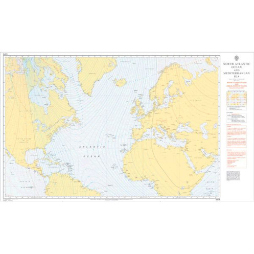 Admiralty - 5375 - Carte de déclinaison magnétique