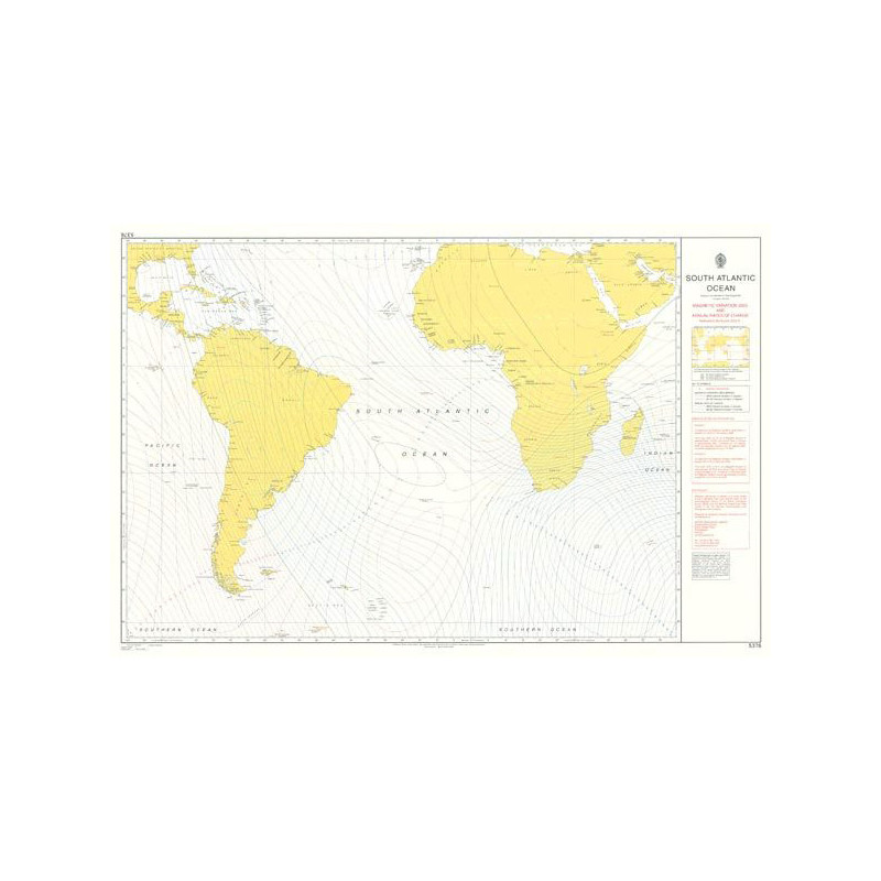 Admiralty - 5376 - Magnetic declination chart