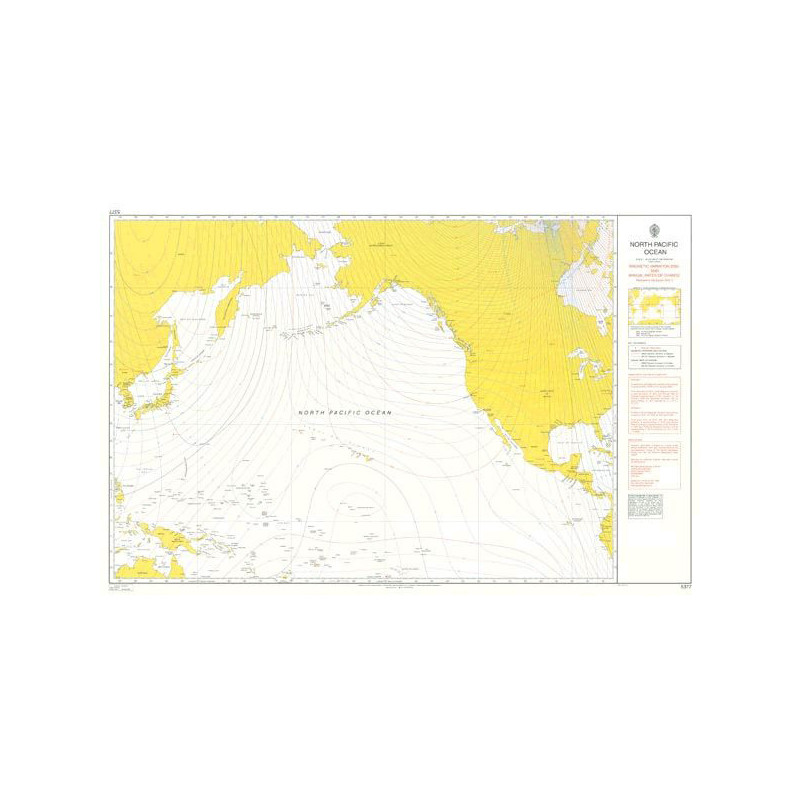 Admiralty - 5377 - Magnetic declination chart