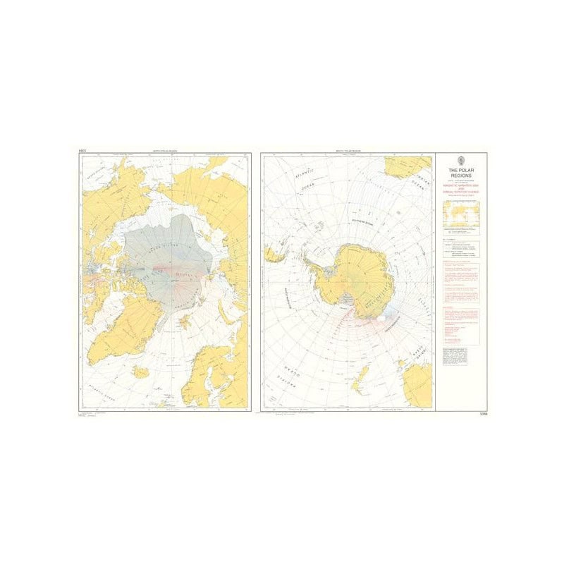 Admiralty - 5384 - Carte de déclinaison magnétique