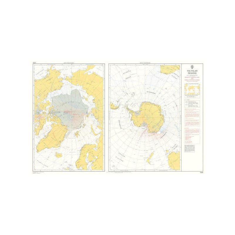Admiralty - 5384 - Magnetic declination chart