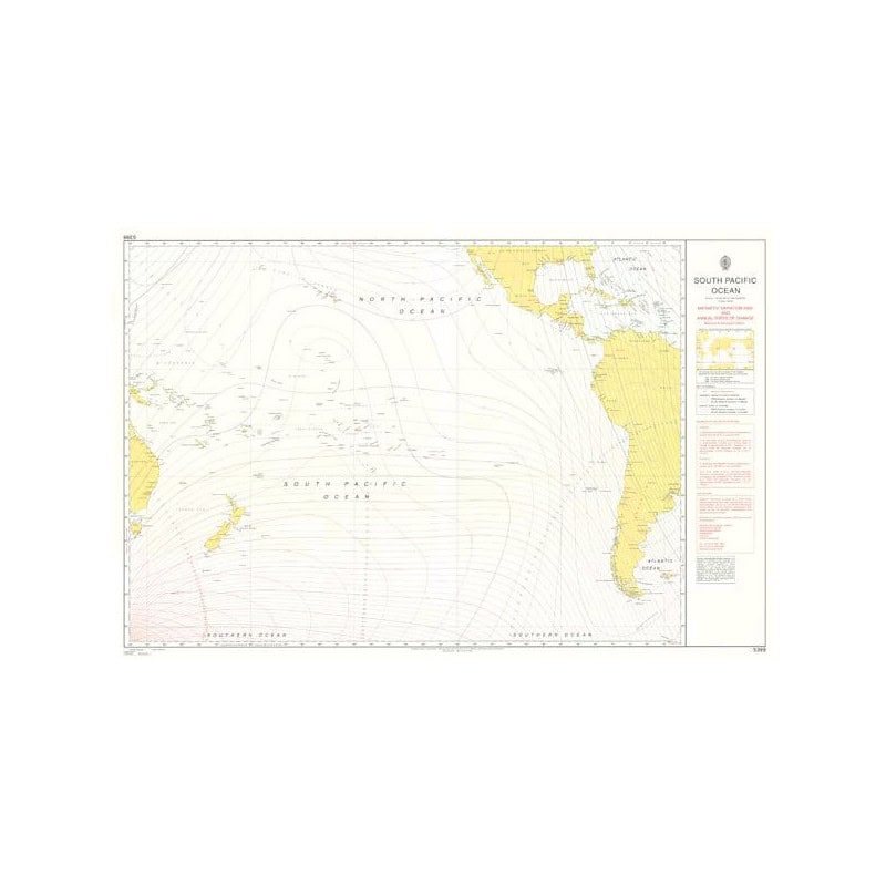 Admiralty - 5399 - Carte de déclinaison magnétique