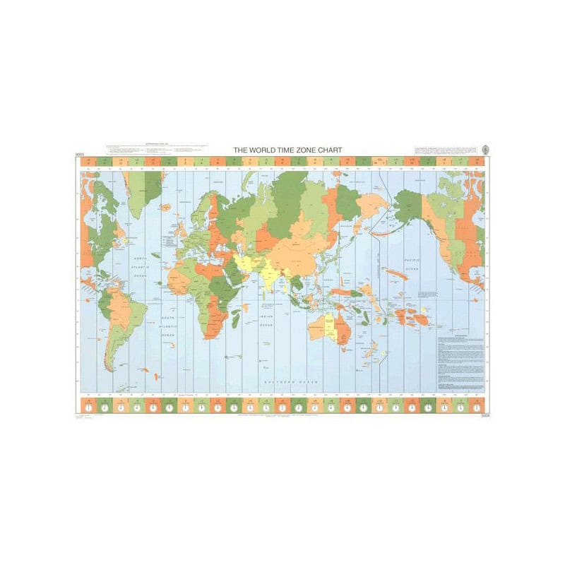 Admiralty - 5006 - Carte des fuseaux horaires