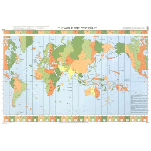 Admiralty - 5006 - Carte des fuseaux horaires