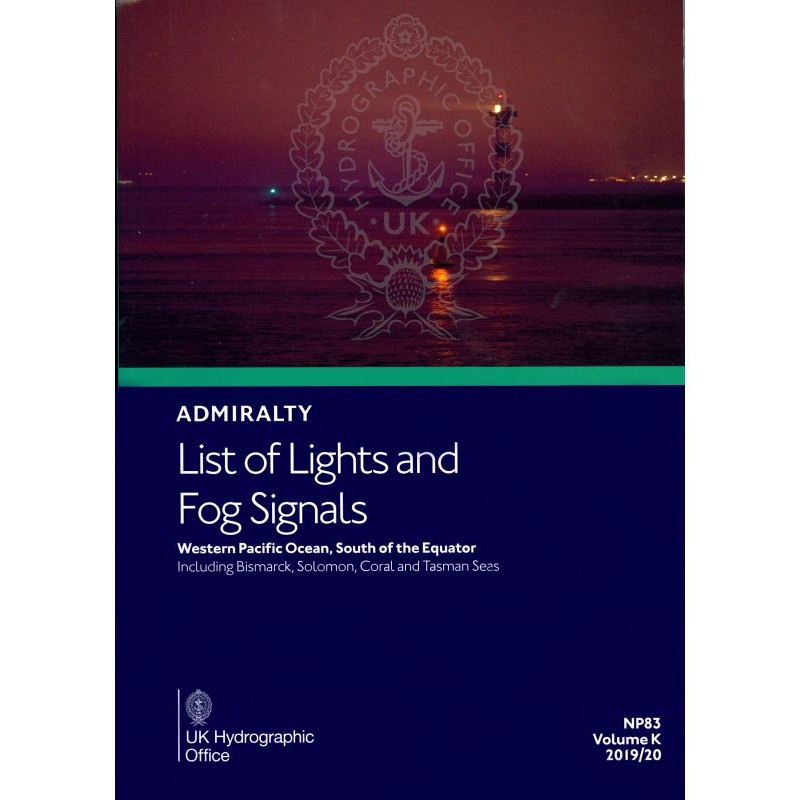Admiralty - NP083 - List of Lights and Fog Signals - Western Pacific Ocean, South of the Equator