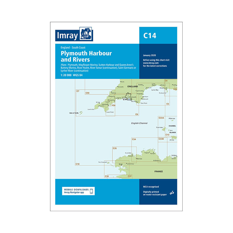 Imray - C14 - Plymouth Harbour and Rivers - River Yealm