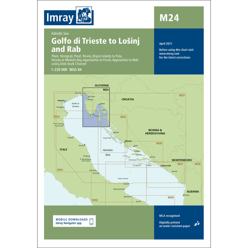 Imray - M24 - Golfo di Trieste to Losinj and Rab