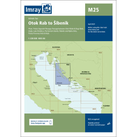 Imray - M25 - Otok Rab to S+A741ibenik - Adriatic Sea