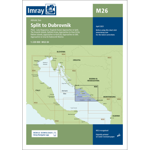 Imray - M26 - Split to Dubrovnik