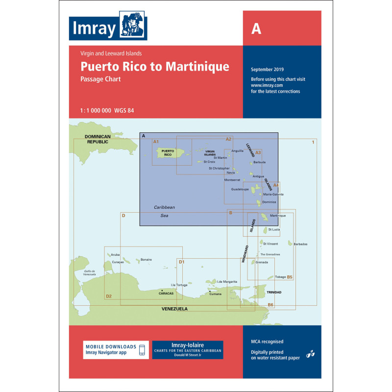 Imray - A - Puerto Rico to Martinique - Passage Chart