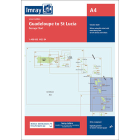 Imray - A4 - Guadeloupe to St Lucia - Passage Chart