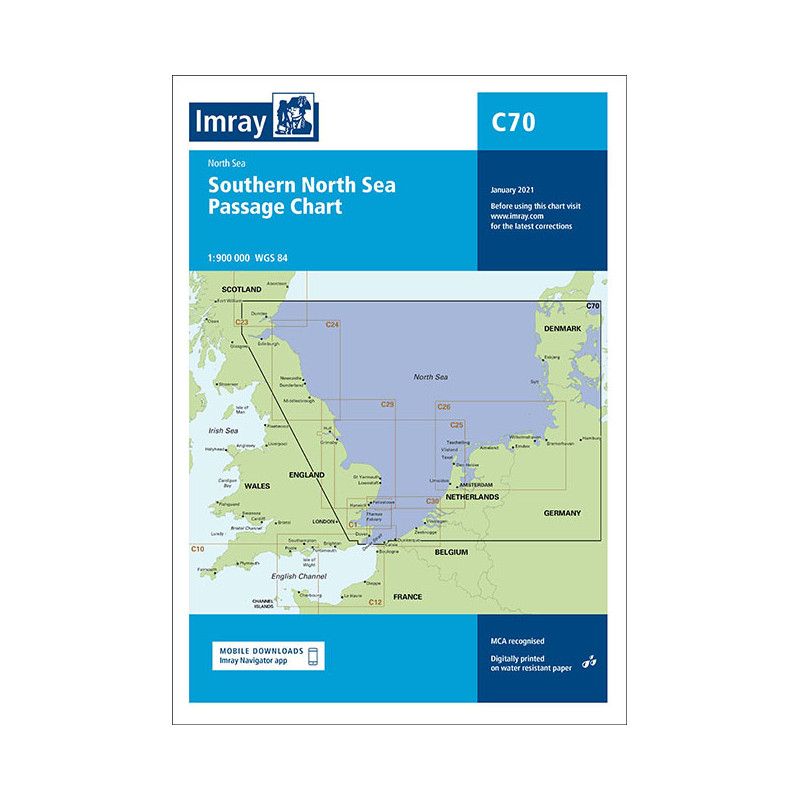 Imray - C70 - Southern North Sea Passage Chart