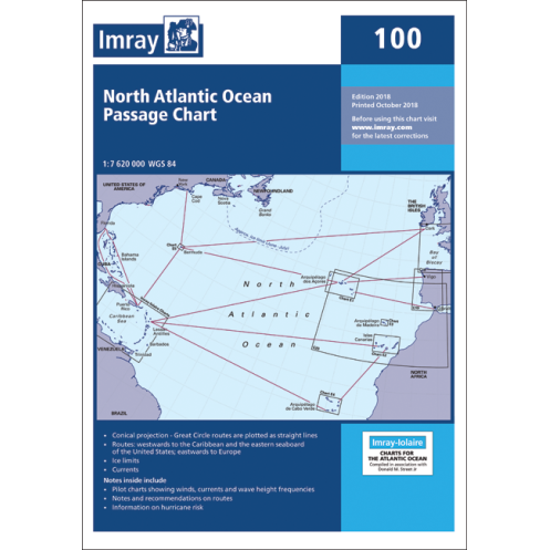 Imray - 100 - North Atlantic Ocean Passage Chart Imray - 100 - North Atlantic Ocean Passage Chart