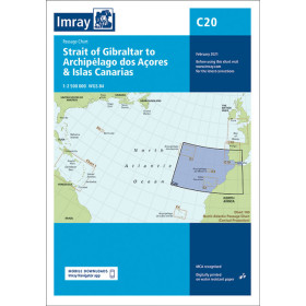 Imray - C20 - Strait of Gibraltar to Arquipelago dos Açores and Islas Canaries - Passage Chart