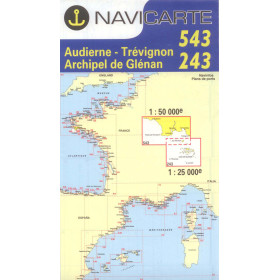 Navicarte - 543 + 243 - Audierne, Trévigon, Iles de Glénan