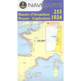 Navicarte - 255 + 1024 - Bassin d'Arcachon + Royan, Cap Breton