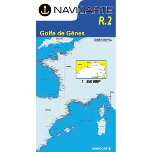 Navicarte - R2 - Routier Golfe de Gênes - Hyères à Calvi et Ile d'Elbe