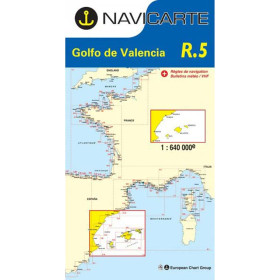 Navicarte - R5 - Routier Golfe de Valencia - Barcelone, Alicante, Baléares