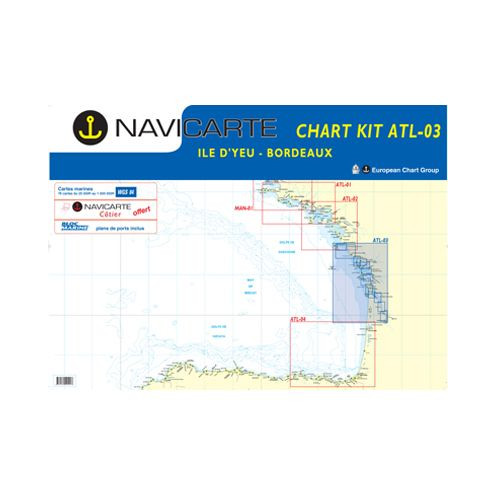 Navicarte Chartkits - ATL3 - de l'Ile d'Yeu à Bordeaux