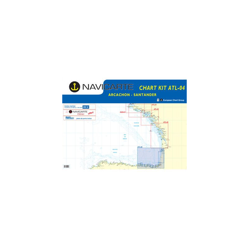 Navicarte Chartkits - ATL4 - De Arcachon à Santander
