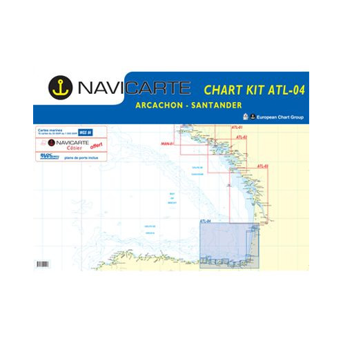 Navicarte Chartkits - ATL4 - De Arcachon à Santander Navicarte Chartkits - ATL4 - De Arcachon à Santander