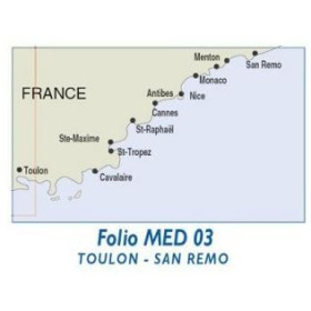 Navicarte Chartkits - MED3 - Côte d'Azur - De Toulon à San Remo