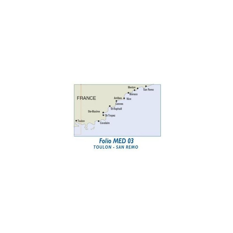 Navicarte Chartkits - MED3 - Côte d'Azur - De Toulon à San Remo