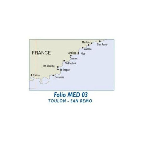 Navicarte Chartkits - MED3 - Côte d'Azur - De Toulon à San Remo