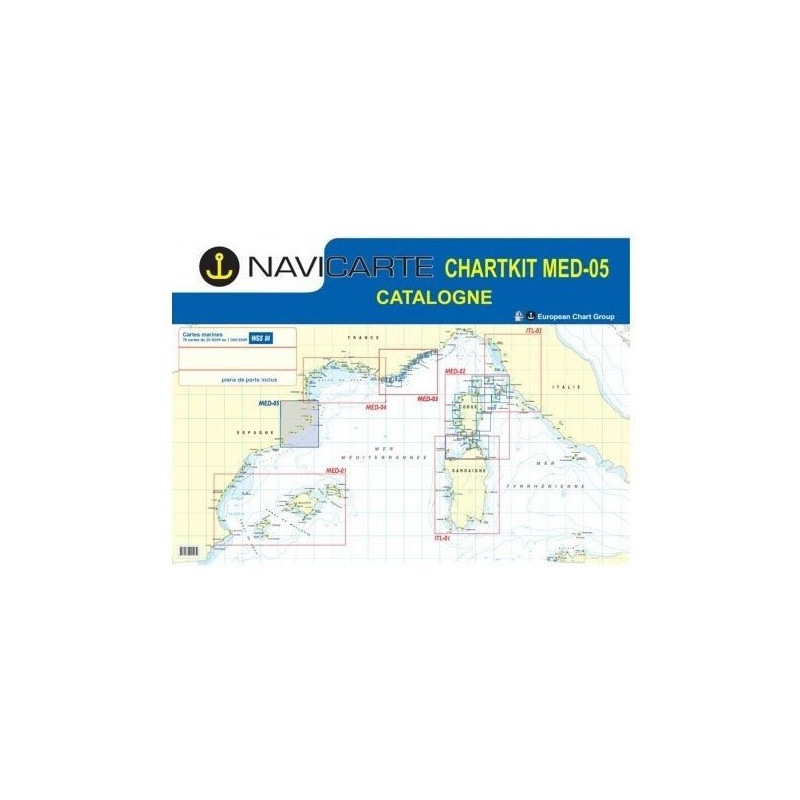 Navicarte Chartkits - MED5 - De Cerbère à Barcelona