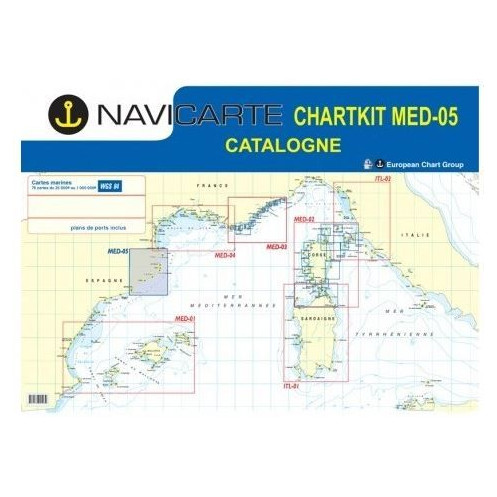 Navicarte Chartkits - MED5 - De Cerbère à Barcelona