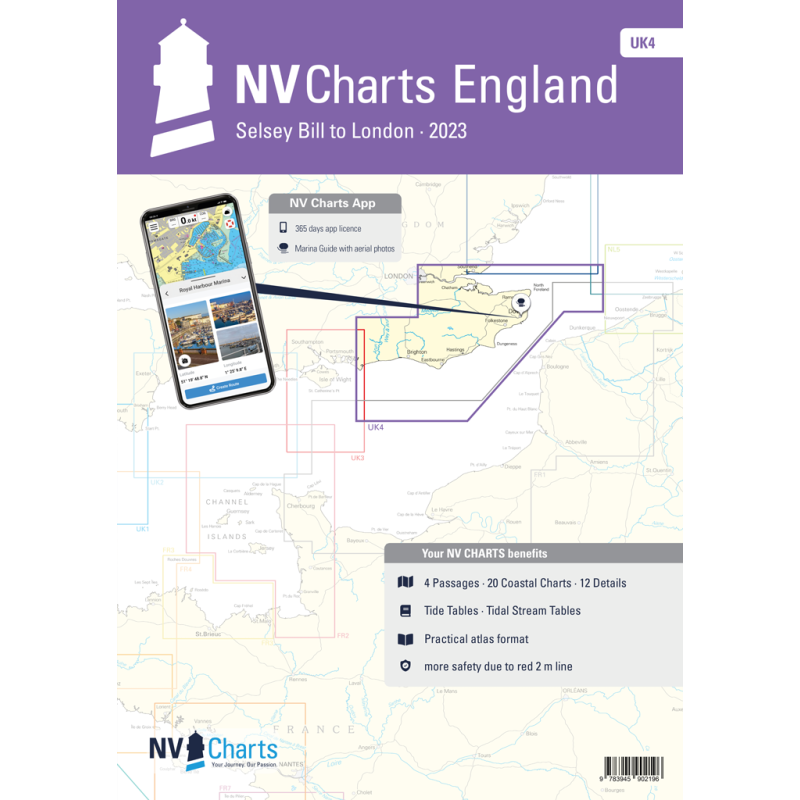 NV Charts - UK 4 - NV Atlas England - Selsey Bill to London