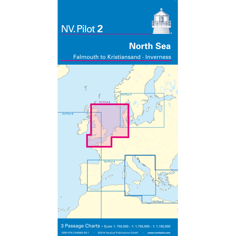 NV Charts - NV Pilot 2 - North Sea - Falmouth to Kristiansand • Inverness