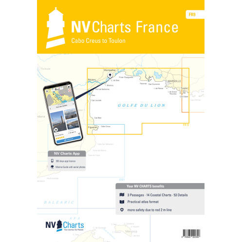 NV Charts - FR 9 - NV Atlas France - Cabo Creus to Toulon NV Charts - FR 9 - NV Atlas France - Cabo Creus to Toulon