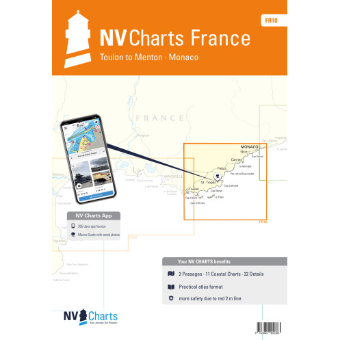 NV Charts - FR 10 - NV Atlas France - Toulon to Menton - Monaco