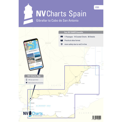 NV Charts - ES 3 - NV Atlas Spain - Cabo San Antonio to Gibraltar